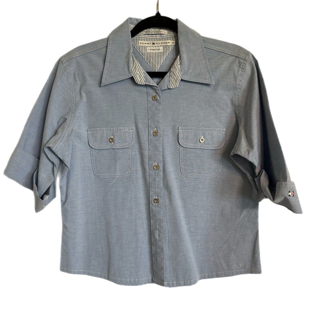 Tommy Hilfiger Women’s Blue Button-Up Shirt